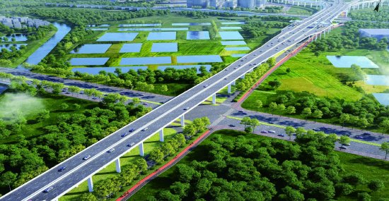 黄埔至南沙东部快速通道（南沙段），效果图