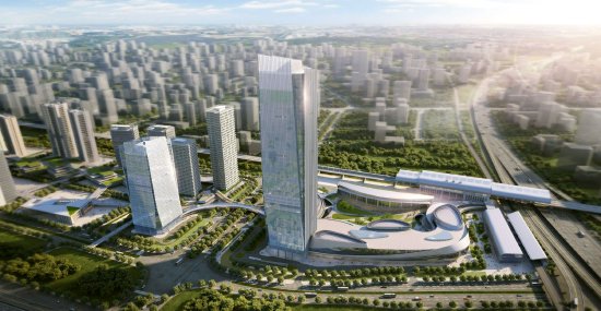 新鸿基庆盛枢纽站场综合体项目，效果图